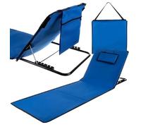 Tappetino Sedia Mare Richiudibile con Schienale Cuscino da Spiaggia Pieghevole