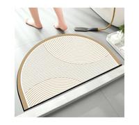 Tappetino Semicircolare 1 pz Semplice for La Casa Semi-Circolare Fango Diatomea Tappeto Porta Del Bagno Zerbino Wc Tappetino Antiscivolo Con Doccia Piede assorbente(A1499-B-2.5MM,50cmx80cm)
