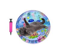 Tappetino sensoriale ad acqua per gatti, con pompa gonfiabile, cuscino di raffreddamento per animali domestici, tappetino per gattonare per la noia del pavimento, per la noia del pavimento, per i
