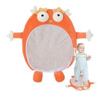 Tappetino sensoriale - Nucleo di soia verde arancione 30x40 cm Velluto di, tappetino da gioco con texture tattile stridula, design reversibile in cotone a rete, struttura morbida e resistent