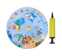 Tappetino sensoriale per gatti con acqua | Cuscino sensoriale riempito d'acqua | Appoggio gonfiabile a prova di perdite di raffreddamento con pompa per giochi di animali domestici interni ed esterni |