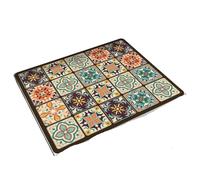 Tappetino silicone asciugatrice da appoggio, Copri lavatrice e asciugatrice 50 x 60 cm multicolore(Retro Plaid)