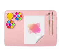 Tappetino Silicone Pittura, Tappetino Silicone, 60 × 40 cm Tappetino per Pittura in Silicone Antiaderente Pieghevole Silicone Painting Mat for Arti e Mestieri Colata di Resina (Rosa)