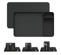 Tappetino Silicone Resistente Al Calore per Accessori Friggitrice ad Aria, Protezione Piano Di Lavoro per Bancone Della Cucina, 65×40cm Air Fryer Accessori per Ninja/Philips/COSORI Nero