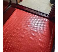 Tappetino sottoauto e moto, antiscivolo, grande, in gomma, resistente all'usura, for cucina/palestra/capannone(Red,1.2x5m/3.9x16.4ft)