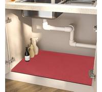 Tappetino SottoLavello Cucina 40x50cm,Super Assorbente e Asciugatura Rapida Tappetini Sotto Lavello Cucina,Tappetino di Protezione SottoLavello con Retro in Gomma Antiscivolo,Antimacchia(rosso)