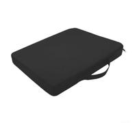 Tappetino spesso da stadio con manico, cuscino impermeabile per esterni, 42 x 32 x 5 cm, con cerniera per eventi sportivi (nero)