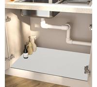Tappetino super assorbente per lavello da cucina, 50 x 80 cm, ad asciugatura rapida, retro in gomma, antiscivolo, antimacchia, grigio chiaro, protegge il piano di lavoro e mantiene l'area pulita