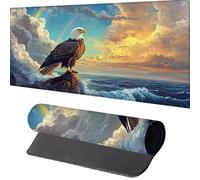 Tappetino Tappetino Mouse XXL 1200 x 600 mm, Uccello Tappetino per Mouse Lavabile, NeroTappetino Mouse Pad Accessori Gaming, con Base in Gomma Antiscivolo per Lavoro Ufficio, Regalo Uomo 5-G