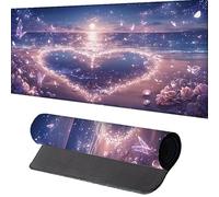 Tappetino Tappetino Mouse XXL 1200x600mm, Amore Tappetino per Mouse Lavabile, RosaTappetino Mouse Pad Accessori Gaming, con Base in Gomma Antiscivolo per Lavoro Ufficio, Regalo Uomo G-E