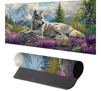 Tappetino Tappetino Mouse XXL 1200x600mm, Animale Tappetino per Mouse Lavabile, BluTappetino Mouse Pad Accessori Gaming, con Base in Gomma Antiscivolo per Lavoro Ufficio, Regalo Uomo G-D