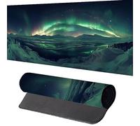 Tappetino Tappetino Mouse XXL 1200x600x3mm, Aurora Tappetino per Mouse Lavabile, VerdeTappetino Mouse Pad Accessori Gaming, con Base in Gomma Antiscivolo per Lavoro Ufficio, Regalo Uomo Y-G