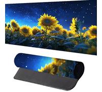 Tappetino Tappetino Mouse XXL 1200x600x3mm, Fiore Tappetino per Mouse Lavabile, GialloTappetino Mouse Pad Accessori Gaming, con Base in Gomma Antiscivolo per Lavoro Ufficio, Regalo Uomo G-1