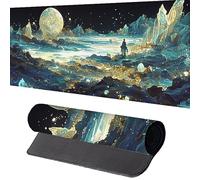 Tappetino Tappetino Mouse XXL 900x300x3mm, Paesaggio Tappetino per Mouse Lavabile, NeroTappetino Mouse Pad Accessori Gaming, con Base in Gomma Antiscivolo per Lavoro Ufficio, Regalo Uomo G-B