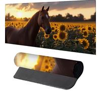Tappetino Tappetino Mouse XXL 900x400x3mm, Cavallo Tappetino per Mouse Lavabile, GialloTappetino Mouse Pad Accessori Gaming, con Base in Gomma Antiscivolo per Lavoro Ufficio, Regalo Uomo H-X