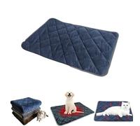 Tappetino Termoriflettente for Cani E Gatti, Morbido E Confortevole, A 5 Strati, Autoriscaldante, Non Elettrico, Lavabile E Antiscivolo, Ideale for Divano, Cuccia E Sedile Dell'Auto(Dark blue,S)