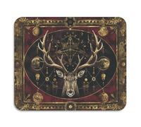 Tappetino vintage con renna mistica, stile gotico, bohémien, per asciugare la lavastoviglie, antiscivolo, assorbente, in terra di diatomee, accessori per piano di lavoro, 60 x 50 cm