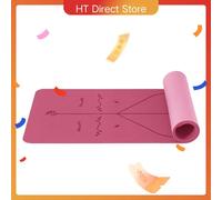 Good Nite Tappetino da yoga da 6 mm, in TPE, antiscivolo, per fitness, pilates, allenamento, yoga, pilates, allenamento, 183 x 61 x 0,6 cm