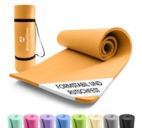 Tappetino Yoga 190x100 Stuoia Forma Fisica 10mm Schiuma Terra Opaco Pilates Base
