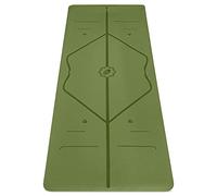 Tappetino yoga originale Liforme - Borsa yoga inclusa - Sistema di allineamento brevettato, presa da guerriero, antiscivolo, resistente al sudore, lungo, largo, spesso 4,2 mm per il comfort (Olive)