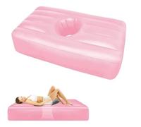 Tappetino Yoga Per Donne Incinte Comodo Materasso Gonfiabile Floccato in PVC Con Foro, Comodi Cuscini Per Gravidanza Per Tutto Il Corpo Per Dormire,Pink