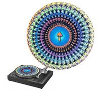 Tappetino Zoetrope Animato, 12 Inch Ottica Illusione Tappetino In Vinile, Illusione Visual Giradischi Tappetinos, Animato Tappetini Giradischi Vinile Espositore, Per Collezionisti Vinili Amanti Musica