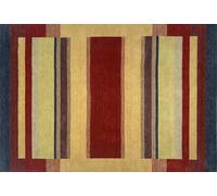 Tappeto 100% lana 170 x 240 cm rosso beige tessuto a mano Gabbeh orientale Tappeto BR10