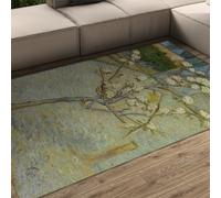 Tappeto 100x150 d area lavabile Tappetino ingresso vintage sottili per cucina antiscivolo la porta decorativo famoso dipinto il fior fiorito stampa di pero l interno e