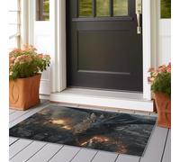 Tappeto 120 x 180 cm, Moquette per interni lavabile - Design Drago Fantasy Città per soggiorno, camera da letto, cucina, morbido pelo corto Grigio