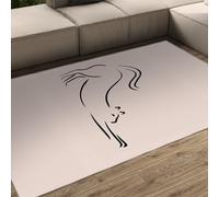 Tappeto 120x180 minimalista per animali Decorazione moderna linee artistiche Tappetino antiscivolo e antimacchie il soggiorno Camera da letto Corridoio l amante degli domestico d accento