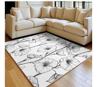 Tappeto 160 x 230 cm gloria del sole Tappeto Bagno e Camera da Letto in Flanella Morbida nero Antiscivolo per Tavolino e Decorazione