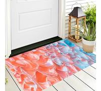 Tappeto 3D Blu Polvere Texture Del Colore Tappetino D'Ingresso Zerbino Arte Astratta Decorativo Antiscivolo Per Ingresso,Bagno,Scale,Sala Giochi,Tappeto Per Bambini,50X80Cm