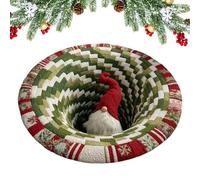 Tappeto 3D Christmas Illusion 100cm, tappetino rotondo antiscivolo | Il tappeto versatile si adatta a soggiorno, camera da letto, cucina o doccia, superficie resistente e facile(A)