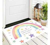 Tappeto 3D Colori Dell'Arcobaleno Testo Stellare Tappetino D'Ingresso Zerbino Arte Carina Decorativo Antiscivolo Per Ingresso,Bagno,Scale,Sala Giochi,Tappeto Per Bambini,50X80Cm