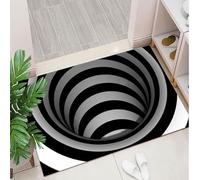 Tappeto 3D con effetto ottico buco nel pavimento, tappeti con effetto ottico vortice, zerbino antiscivolo, asciugatura rapida, per soggiorno, camera da letto, ingresso E 40x60cm