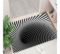 Tappeto 3D con effetto ottico buco nel pavimento, tappeti con effetto ottico vortice, zerbino antiscivolo, asciugatura rapida, per soggiorno, camera da letto, ingresso D 40x60cm
