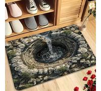 Tappeto 3D con fori 3D, motivo cane ha paura del tappeto 3D, tappeto che sembra un buco, tappeto con illusione ottica, antiscivolo, per camera da letto, soggiorno, per decorare o giocare con i tuoi