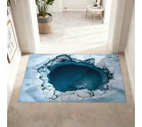 Tappeto 3D con fori 3D Muti-design 2025, motivo cane si spaventa, tappeto che sembra un buco, tappeto con illusione ottica, divertente tappeto 3D per scherzare, testare e giocare con il tuo cane o