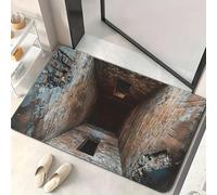 Tappeto 3D con illusione ottica, tappeto che sembra un buco, trappola per la visione stereoscopica 3D d'ingresso, divertente zerbino antiscivolo, per ingresso, casa, ufficio, decorazione (colori misti