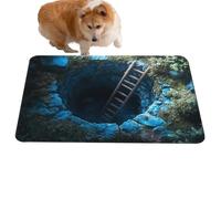 Tappeto 3D con illusione ottica, trappola decorativa estetica antiscivolo, tappeto 3D, per Halloween, interni, portico, ingresso, cucina, bagno