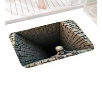 Tappeto 3D Illusion - Rettangolo 3D Visual Fibra di Poliestere | Hole Design Floor Pad Decor | Tappeto antiscivolo per Halloween per il bagno delle vacanze