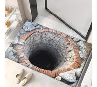 Tappeto 3D Illusione Tappeto ad Illusione Ottica Zerbino Pozzo Senza Fondo | Tappeto 3D Illusione È Uno Zerbino Halloween Spaventoso E Una Decorazione Autunnale Per Il Tuo Soggiorno E Portico