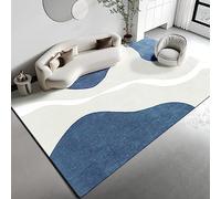 Tappeto 3D Tappeti Salotto Soggiorno Grigio Bianco Blu Geometrico Stampa Tappeti Soggiorno Antiscivolo Lavabili Per Ragazzi E Ragazze 160 X 230 Cm / 62,99 X 90,55 Pollici - Poliestere - Soft -3G2N+V9E