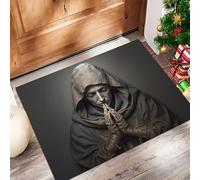 Tappeto - 50 x 80 cmDark Punk Zerbino Morbido Per Ingresso E Interno, TPR Fondo Antiscivolo, Facile Da Pulire - Rettangolare - Scultura Monaco Tappeto