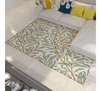 Tappeto 90x150 piccolo lavabile per soggiorno Tappetino da area comodino Accomodetta grande interni antiscorrimento con retro in gomma vintage Boho foglia di salice