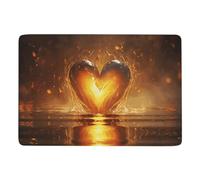 Tappeto a forma di cuore con fiamma, per soggiorno, casa colonica, moderno, per camera da letto, sala da pranzo, ufficio, cucina, lavabile, 152 x 101,6 cm
