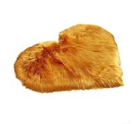 Tappeto a forma di cuore con rivestimento sintetico e retro antiscivolo, fornisce un pavimento stabile e confortevole per camera da letto o soggiorno (cuore cammello)