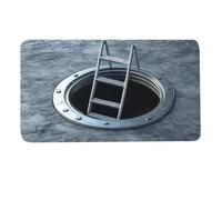 Tappeto a forma di illusione 3D, 50 x 80 cm, antiscivolo, in velluto di e poliestere, design senza fori, ottico, per illusione, cane ha paura dei fori 3D teppic