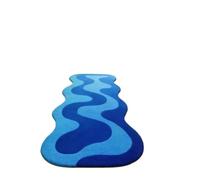 Tappeto a forma di onda Tappeto da comodino irregolare color dopamina