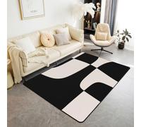 Tappeto a griglia geometrica nero tortora arte astratta plaid tappetino per interni per bambini adolescenti adulti moderno stile semplice decorazione antiscivolo tappeto per l'inaugurazione della casa